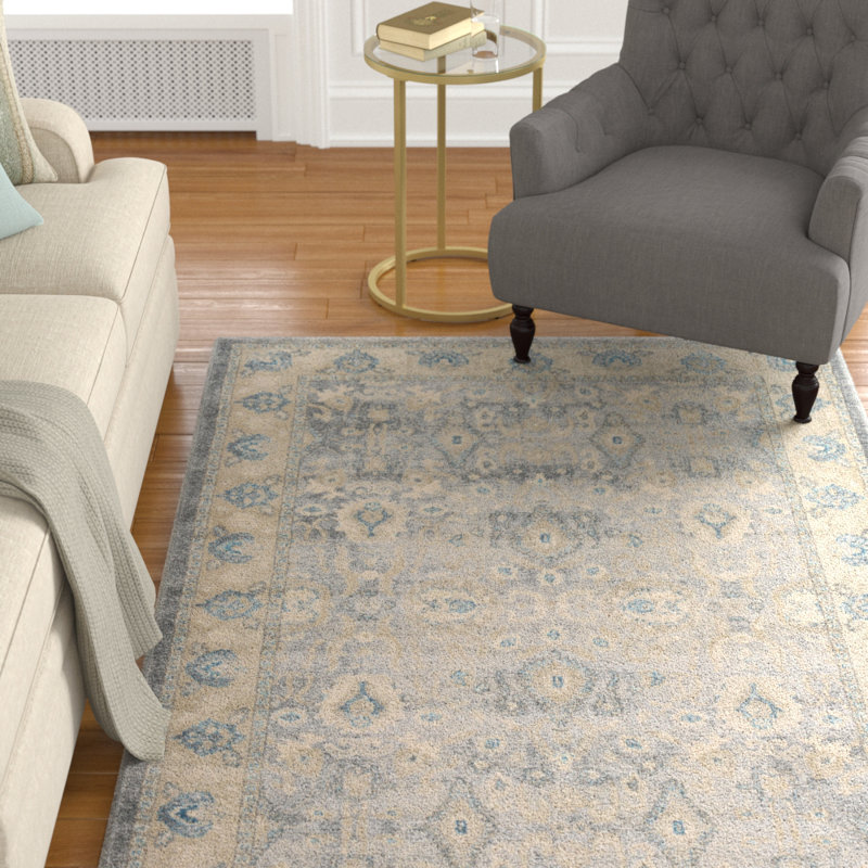 Alcott Hill® Power Loom Basswood Gray/Brown/Blue Rug & Reviews Wayfair